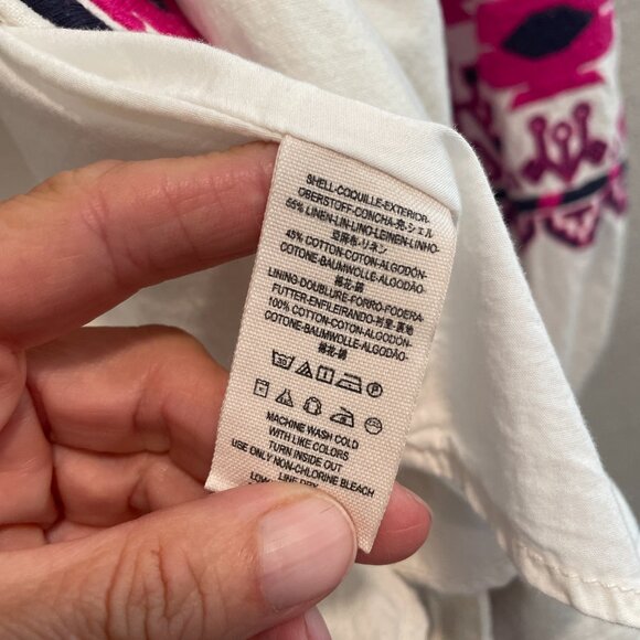 Free People Linen Cotton Bohemian Embroidered Balloon Sleeve Cropped Jacket M - Picture 7 of 8